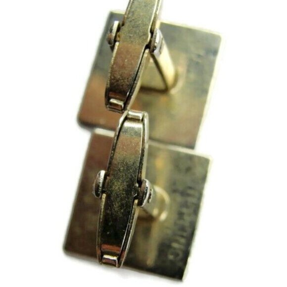 Foster Sterling Silver 925 Vintage Cufflinks Diamond-Cut Center Shirt Tux - Picture 8 of 11